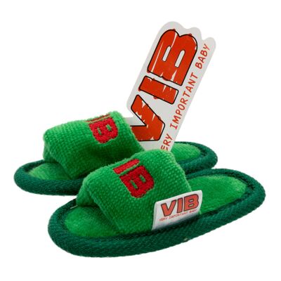 Baby Slipper VIB' Christmas Green