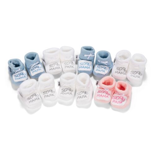 Baby Socks '50%PAPA+50%MAMA' Assorti