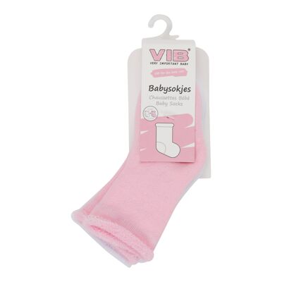 Babysocken VIB PINK Set 3M(17/18): 1 Paar Weiß 1 Paar Rosa