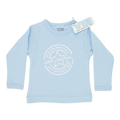 T-Shirt 100% Original Sehr wichtig Babyblau 3M