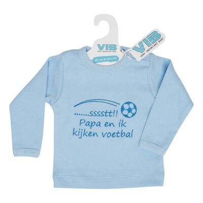 Camiseta ....... sssstt! Papa en ik kijken voetbal azul 6M