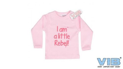 T-Shirt I AM A LITTLE REBEL! Pink 6M
