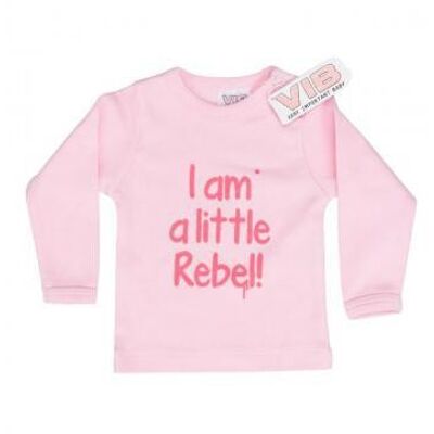 T-Shirt I AM A LITTLE REBEL! Pink 6M