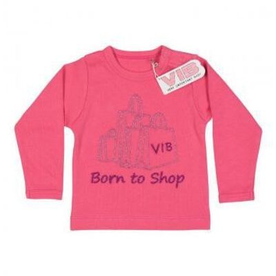 T-Shirt Born to Shop Paradise Pink 6M