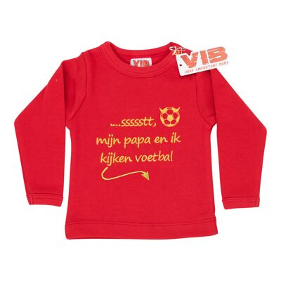 Camiseta ssssstt mijn papa en ik Rode Duivels Red 3M