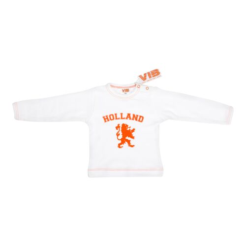 T-Shirt Holland with Lion Print White 6M