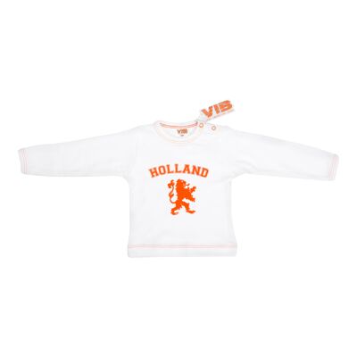 T-Shirt Holland avec Imprimé Lion Blanc 6M