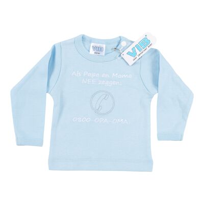 T-Shirt Als Papa en Mama NEE zeggen: 0800-OPA-OMA Blue 6M