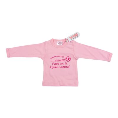 Camiseta sssstt! Papa en ik kijken voetbal rosa 3M