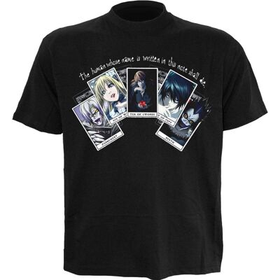 DEATH NOTE - JOUER AUX CARTES - T-shirt imprimé devant noir