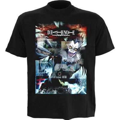 DEATH NOTE - GLITCH - Camiseta negra con estampado frontal