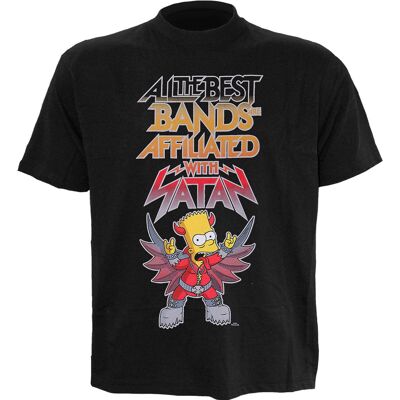 THE SIMPSONS - CON SATANA - T-shirt con stampa frontale Nera