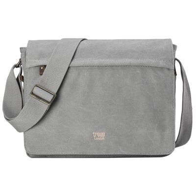 TRP0240 Troop London Classic Canvas Sac messager pour ordinateur portable Gris cendré