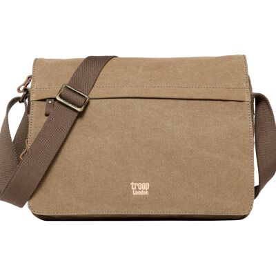 TRP0241 Troop London Classic Canvas Messenger Bag Braun