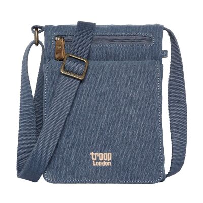 TRP0243L Troop London Borsa a tracolla classica in tela blu