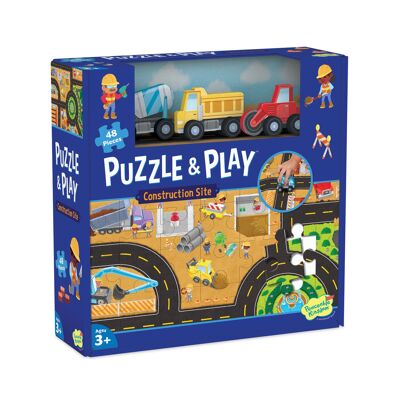 Peaceable Kingdom Puzzle & Play Construction Site