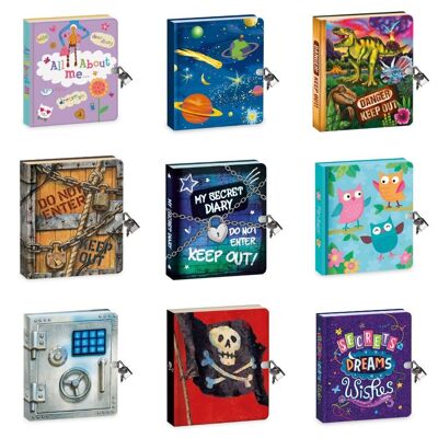 Peaceable Kingdom Lock & Key Diaries - Various