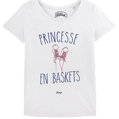 WHITE TSHIRT FOR WOMEN PRINCESS IN SNEAKERS
