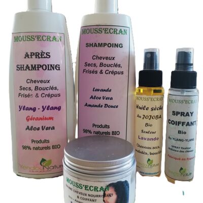 LINEA CAPELLI MOUSSECRAN SPECIAL AFRO - 5 PRODOTTI NATURALI ORGANICI SENZA SOSTANZE CHIMICHE -