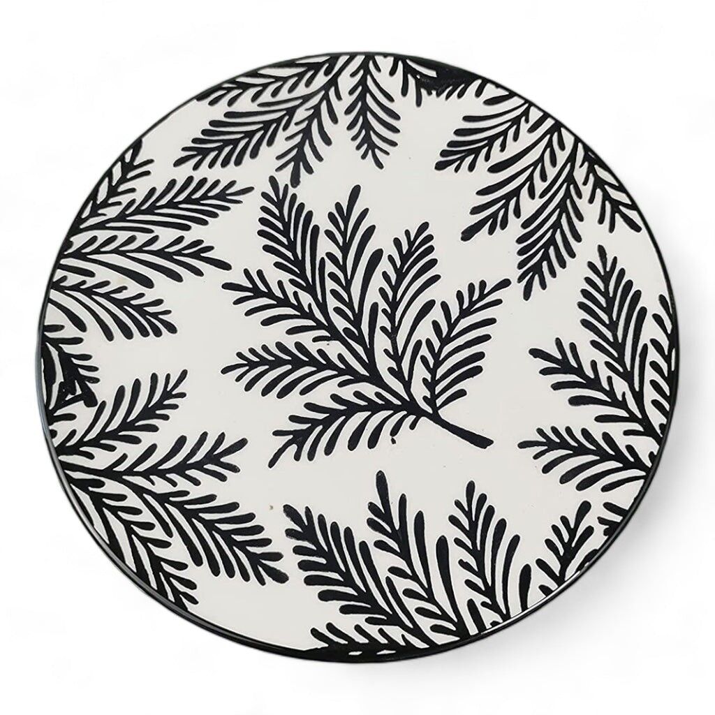 Keramik-Beilagenteller – Bylth, Farn-Repeat – 20cm