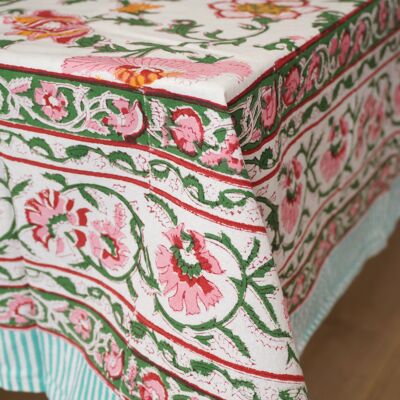 Nappe rectangle en coton imprimé "J'adore"