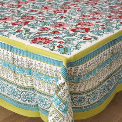 Nappe rectangle en coton imprimé "Olivette"