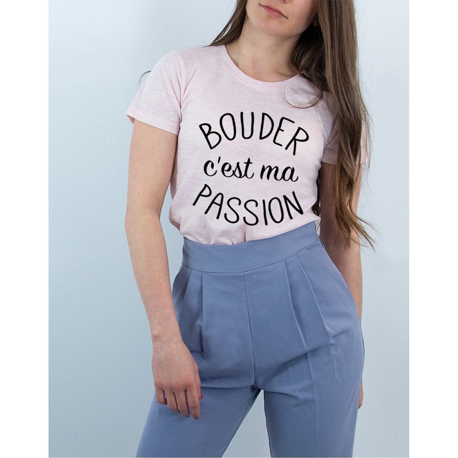 BOUDER C'EST MA PASSION - Camiseta rosa jaspeada
