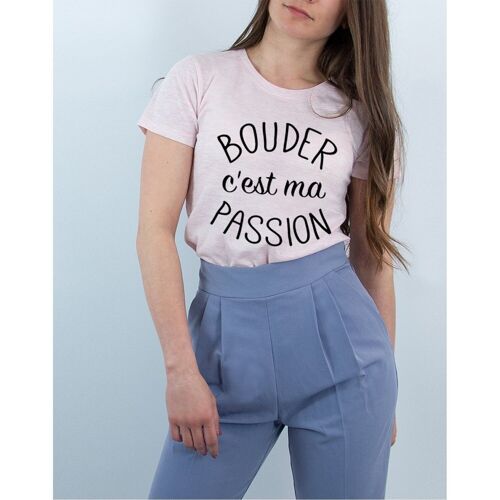 BOUDER C'EST MA PASSION - T-shirt Rose Chiné