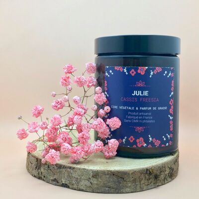 Scented candle with the fragrance of Grasse - Cassis Freesia (180ml)
