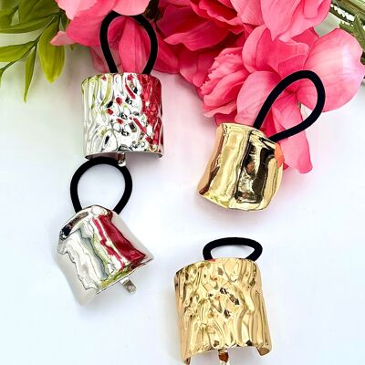 Set de 4 chouchous élastiques avec métal ST58