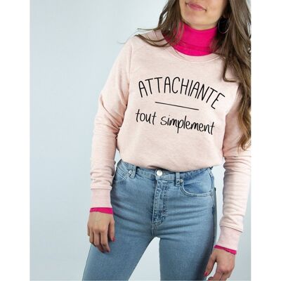 ATTACHANTTE TOUT SIMPLEMENT - Heather Pink Sweat