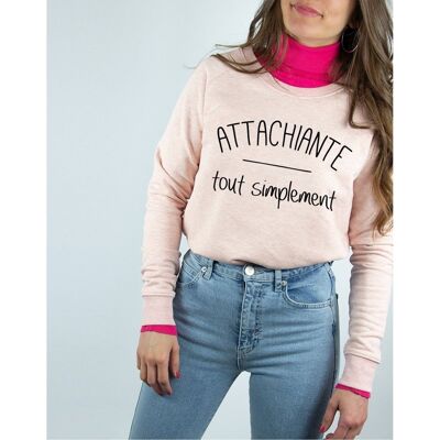 ATTACHANTTE TOUT SIMPLEMENT - Heather Pink Sweatshirt