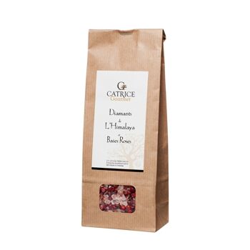 Diamants de l'Himalaya & baies roses 245g Sachet kraft (36 unités)