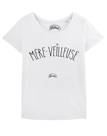 TSHIRT BLANC FEMME MEREVEILLEUSE