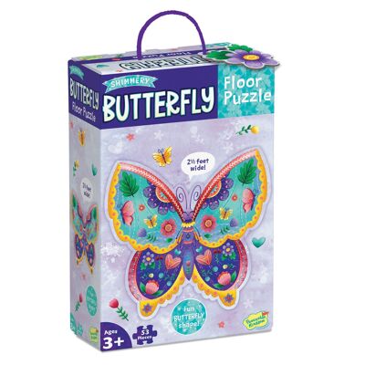 Rompecabezas de suelo con mariposas brillantes Peaceable Kingdom