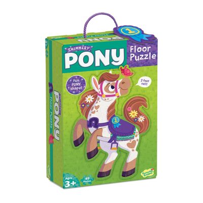 Peaceable Kingdom Shimmery Pony Floor Puzzle