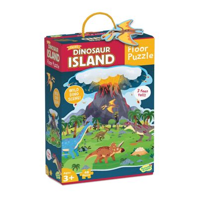 Peaceable Kingdom Shiny Dinosaur Island Floor Puzzle