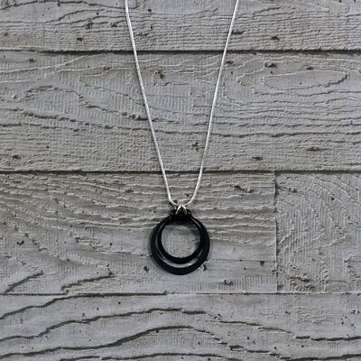 Black and Silver Pendant (Circlips)