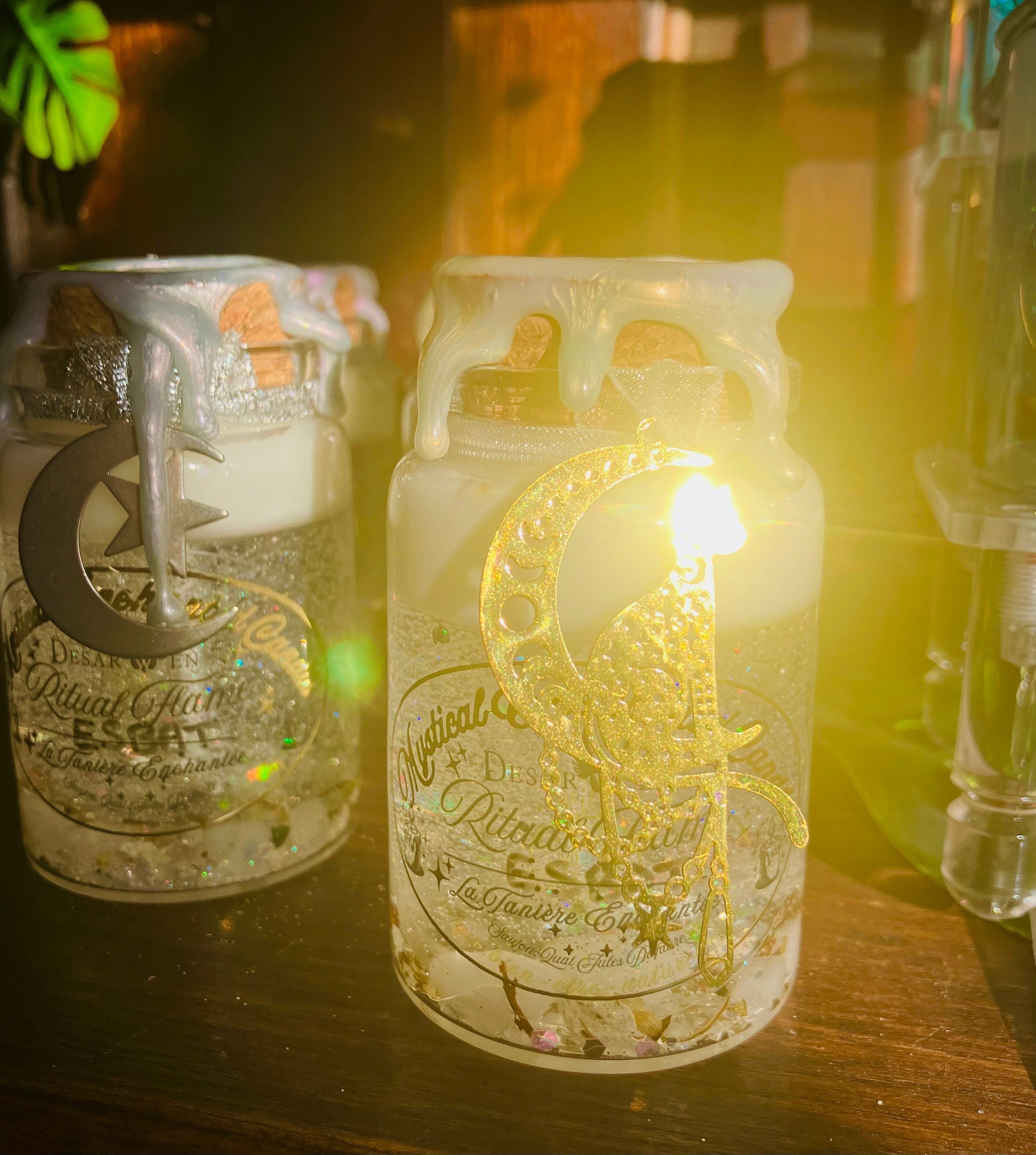 bougie magique rituel Esbat ( pleine lune)