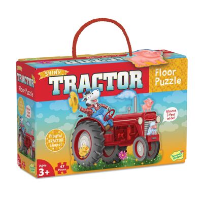 Rompecabezas de suelo de tractor brillante de Peaceable Kingdom