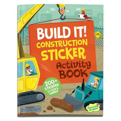 Livre d'autocollants d'activités Peaceable Kingdom - Construisez-le ! Construction