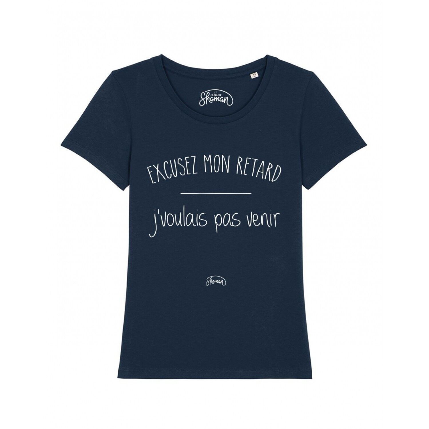 SCUSA IL MIO RITARDO NON VOGLIO VENIRE - T-shirt blu navy