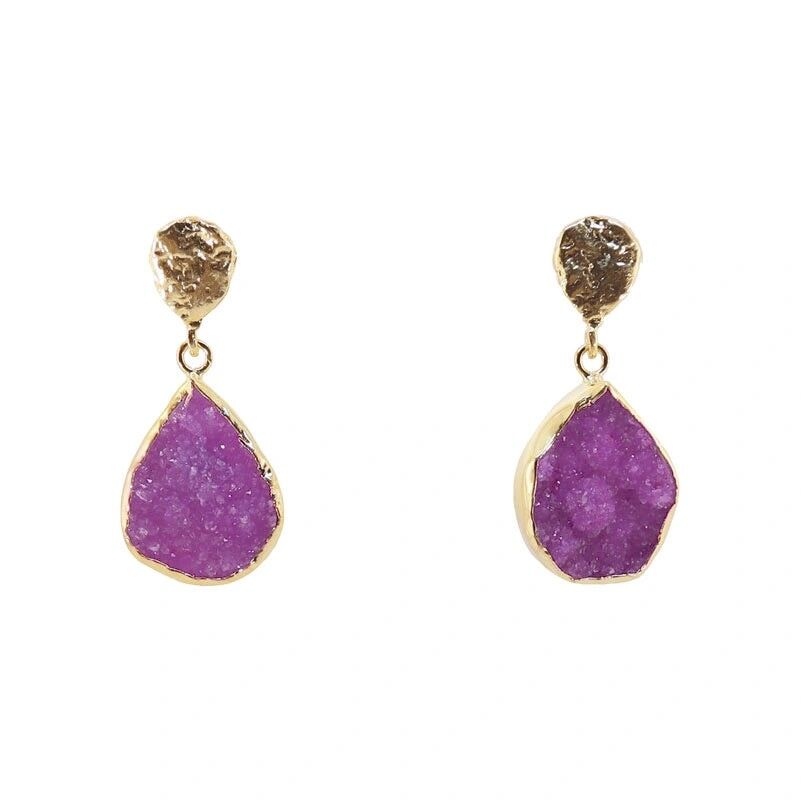 Fuchsia-Tropfenohrringe
