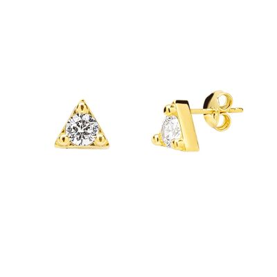 Boucles d'oreilles à tige triangulaires en argent sterling