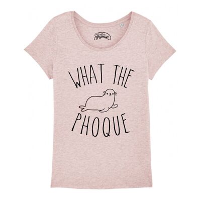WHAT THE PHOQUE - Heather Pink T-shirt