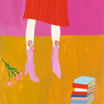 A4-Poster Die rosa Schuhe