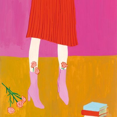 A3-Poster Die rosa Schuhe