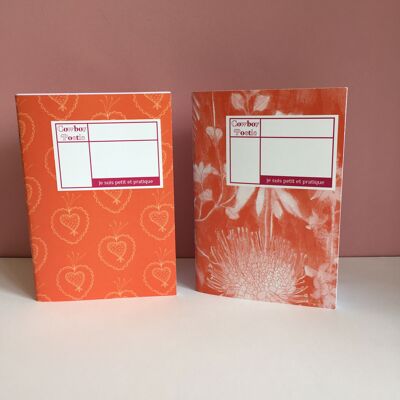 Set of 2 A6 Orange notebooks