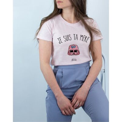 JE SUIS TA MÈRE - T-shirt Rose Chiné