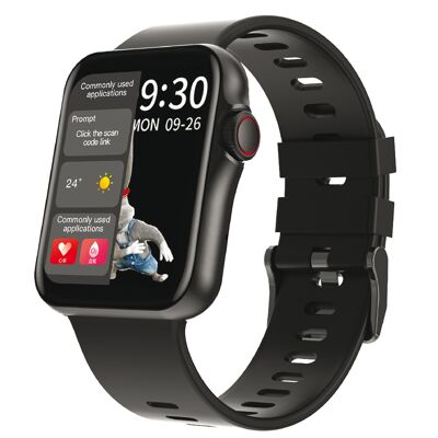 SW022A - Smarty2.0 Connected Watch - Silikonarmband - Chrono, Foto, Herzfrequenz, Blutdruck, Kurslayout